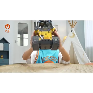 Robot Lắp Ráp Điều Khiển Từ Xa – WZ8037-53 Xe Đào Lập Trình STEAM Đồ Chơi Điện Động Cho Bé Trai