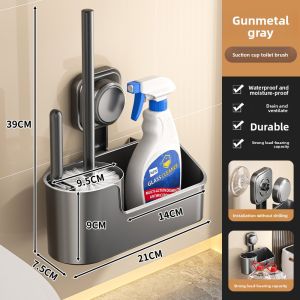 WEIMEIYUAN | New Wall-Mounted No-Drill Toilet Brush Set