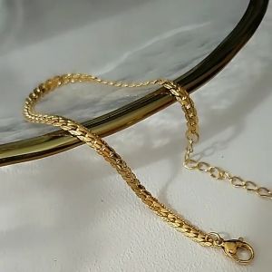 gold 916 bracelet original Korean version simple temperament snake bone bracelet couple bracelet ins niche fashion jewelry