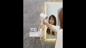 Giá Treo Máy Sấy Tóc Có Giá Đỡ Để Điện Thoại Hàng Loại 1 Bền Đẹp. Lắp đặt dễ dàng không cần khoan tường