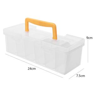 Hardware Tool Parts Screw Storage Box 6 Grids Sorting Box Organizer Screws Wrenches Hardware Carrying Case