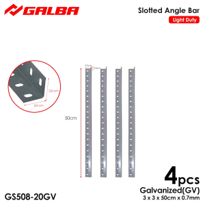 GB 30mm ANGLE POST (light duty) 30x30x 0.7mm for Galba Galvanized Metal Shelf (sold by set)