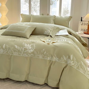 Class A 180 Pieces Pure Cotton Duvet Cover One-Piece 200 × 230 High-Grade Double Pure Color Cotton Bed Sheet Duvet Cover All Year Round Neutral