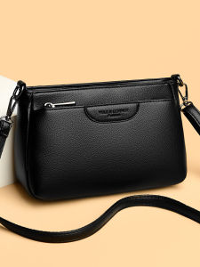Fashionable Soft Leather Womens Bag 2024 New Style British Style Printed Crossbody Small Square Bag for All Ages