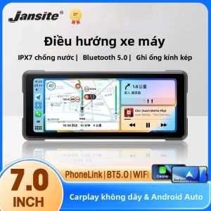 Màn Hình Cảm Ứng 7 Inch Tích Hợp Carplay Không Dây Android Auto Camera Kép DVR Dẫn Đường Chống Nước IPX7 Dành Cho Xe Máy
