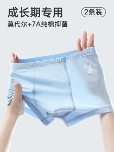 Boys Modal Underwear Summer Thin Briefs Teenage Childrens Innerwear Breathable Comfortable Antibacterial Mid-High Waist Briefs