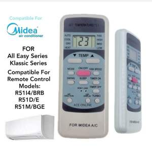 Midea Aircond Remote Control R51M/E Compatible With R51I4/BRB R51D/E R51M/BGE