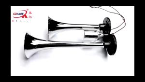 2pcs แตรลมไฟฟ้า 12v สำหรับรถแต่ง 24v 30W 300db ปากคู่ 2 ปาก สีเงิน (สวยงาม)