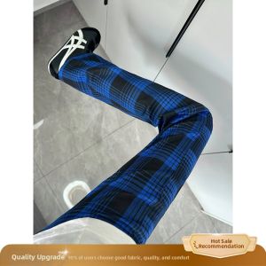 ZHUOCAN | Vintage Thin Ice Silk Flared Casual Pants
