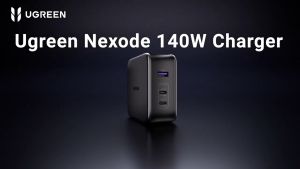 UGreen Nexode 140W GaN Wall Charger 3-Ports Free 1.5M 240W Type-C Cable (UK Plug)