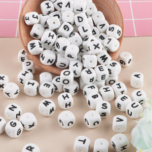 Kovict 20pc Alphabet English Silicone Letter Beads For Jewelry Making Bulk 10mm For Personalized Pacifier Jewelry Accessories