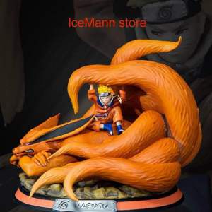 Naruto and kurama action figure knock off with art box