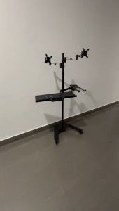 sg assembled dual monitor stand mobile cart SPEEDSMOUNT keyboard mouse shelf mobile cart KIOSK small TV