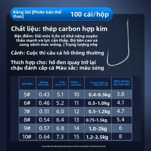 WEITUOSEN | Móc Cá Không Mỏm Thi Đấu Kiểu Răng Sói