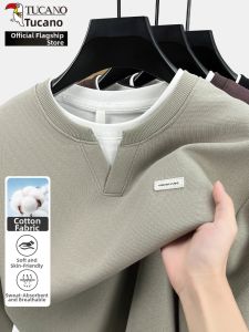 TUCANO | Layered Design Long Sleeve Cotton Round Neck Loose Fit Premium T-shirt