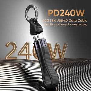Cáp USB4 NNBILI 240W 40Gbps Dạng Móc Khóa Sạc Nhanh Truyền Dữ Liệu Cáp C-C Ngắn Dành Cho Sạc Dự Phòng Dòng Điện Tối Đa 5A Chất Liệu TPE/TPU