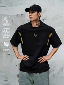 LUJIAMEN | Casual Loose Large Short Sleeve Cool Dry Breathable Polo T-Shirt