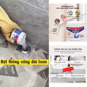 Bột Thông Tắc Cống Làm SạchCựcMạnhHươngChanhVàBạcHàThôngTắcCống Đường Ống Bồn Cầu Bồn Rửa Mặt