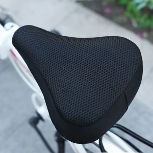 3D Bicycle Saddle Cover Soft Bike Seat Covers Cycling Silicone Seat Cushion Cycling Breathable Saddle Comfortable Bicycle Saddle