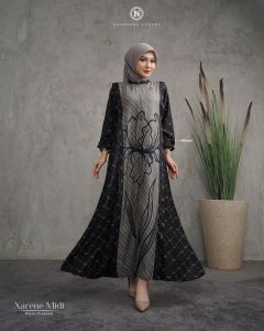 [COD] XARENE MIDI DAN DRESS BY NADHEERA LUXURY✔GAMIS TERBARU✔