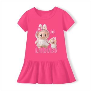 Dress Anak Perempuan Terbaru LABUBU Untuk Usia 1-8 Thn Daster Anak Kekinian