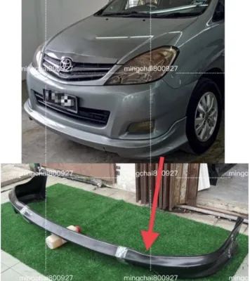 🔥READY STOCK🔥PU2231 TOYOTA INNOVA 2008 FACELIFT FRONT SKIRT OE POLYURETHANE SKIRT LIP BODYKIT (PU)