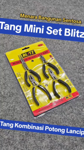 Tang Mini Lancip - Knip Potong - Gagang Karet - BLITZ 45" 4.5 inch ALAT PERKAKAS TERMURAH