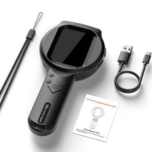 2.8’’ IPS Screen Digital Magnifier Portable Handheld Video Microscope HD1080P 100X Zoom With 15LEDs for PCB Repair Coins Examine