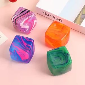 /5.5cm Soft and Glutinous Sensory Stress-relief Toy Cube Filled with Gel Stretchable Ball Soft Ice Cube Ball Slow Rebound