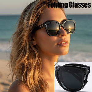 New Womens Foldable Sunglasses Fashionable And Trendy Sunglasses Cycling Fishing Driving UV Resistant Sunglasses 9675