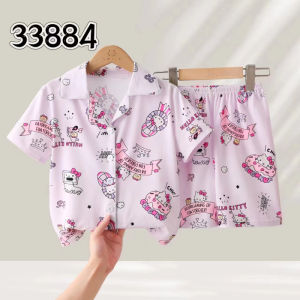 Pajamas Summer Three Four Five Six Seven Eight Nine Ten-Year-Old Girls Clothing Kuromi Clow Cartoon Homewear
