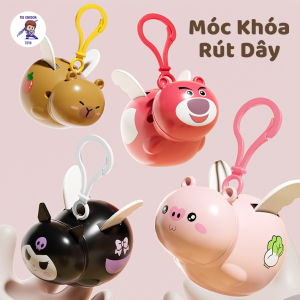 Móc Khóa Rút Dây Kuromi / Kitty / Capybara / Gấu Dâu - Đồ Chơi Phụ Kiện Trang Trí Balo Túi Xách