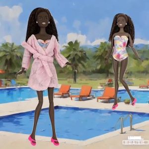 6pcs set of 11.5Inch Doll Clothes Swimsuits Bathrobes Slippers Fashionable Doll Accessories Cute Dressing