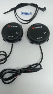 Voltmeter Motor Mini Bulat Anti Air Merk XCase - Mode Digital Cocok untuk Semua Motor