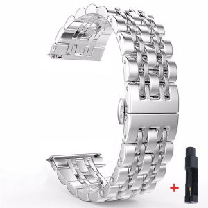 22mm 20mm Universal Stainless Steel Metal Strap For Huawei Watch GT 6 Pro 46mm GT6/GT5/GT4 46mm for Samsung Galaxy Watch 7 6 5 4