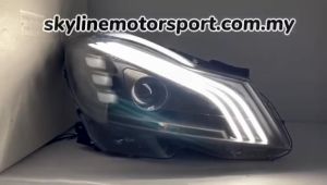 Mercedes Benz W204 C Class Head Lamp Projector DRL Led 2011 2012 2013