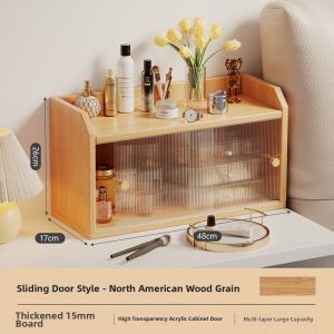 ZHUOHE | Dust-Proof Makeup Organizer Vanity Shelf