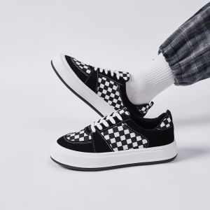 【Penawaran Khusus】SOFEI Sepatu Wanita Sepatu Flat Korea Bertali Bahan Kanvas Sekolah Kasual Berjalan