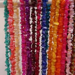 30 Freeform Gravel Chip Shell 5-8MM Irregular Natural Stone Beads For Making Charm DIY Phone Chains Garment Decor Sewing