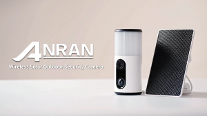 ANRAN Solar Security Cameras Wireless Outdoor with Light2K Porch Floodlight Camera with Color Night Vision & AI Motion Detection2-Way Talk Spotlight Siren Alarm