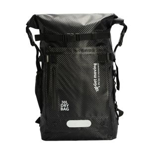 30L PVC Swimming Waterproof Dry Bag Double Straps Rafting Sports Kayaking Canoeing Swimming Bag Travel Kit Backpack Storage Bag