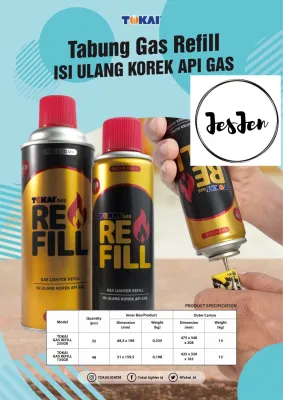 Isi Gas TOKAI ORIGINAL - MID SIZE - 135gr