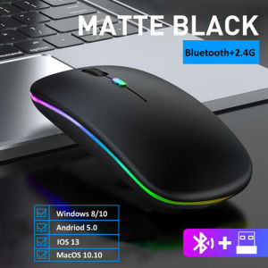 XIAOMI Rechargeable Wireless Mouse USB Mouse Wireless Mouse for Laptop Mute Portable Office Wireless Mouse Bluetooth 2.4Ghz Receiver Optical Slim Adjustable Mice Rechargeable Silent Mouse