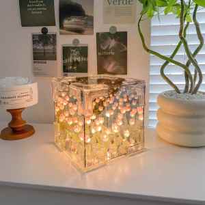 NAIFUNA | Handmade DIY Material Kit Tulip Cube Night Light couple gift