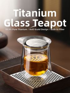 SHANGYANFANG | Glass Titanium Premium Teapot for Personal Use