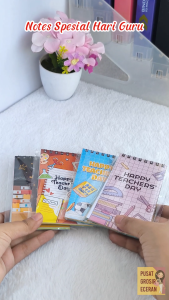 Notes Spesial Hari Guru Untuk Catatan Kecil Happy Teacher Day Aneka Motif Souvenir Kado Kenang Kenangan Guru Perpisahan