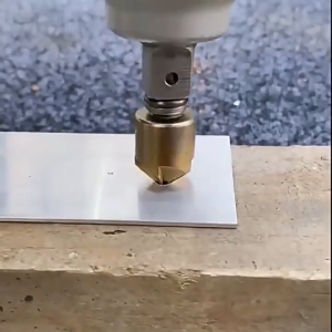 6PC Titanium-Plated Hex Handle Woodworking Drill Set - 5-Flute Chamfer Tool 6-19mm Countersink Bit & Spot Facer with 3-Tip Guidance System