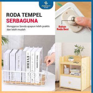 Roda Tempel Mini Universal Kastor Kecil Troly 360 Derajat Stainless Storage Box Ball Transfer Unit Serbaguna