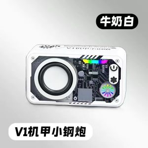 Punk Style RGB Light Mini Speaker Dual Speakers TWS Gaming Bluetooth Sound Box HiFi Bass Stereo Wireless Audio Player