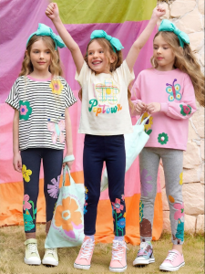 PPTOWN | Printed Elastic Leisure Pants for Girls